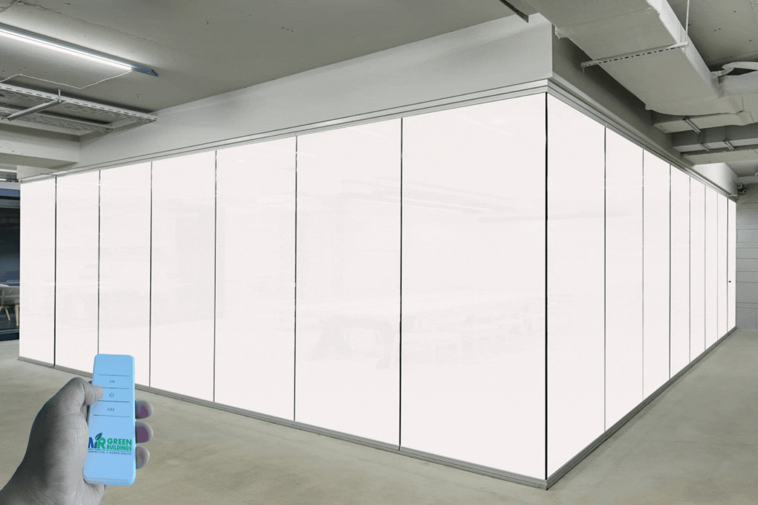 Smart Glass Films Office Cabin